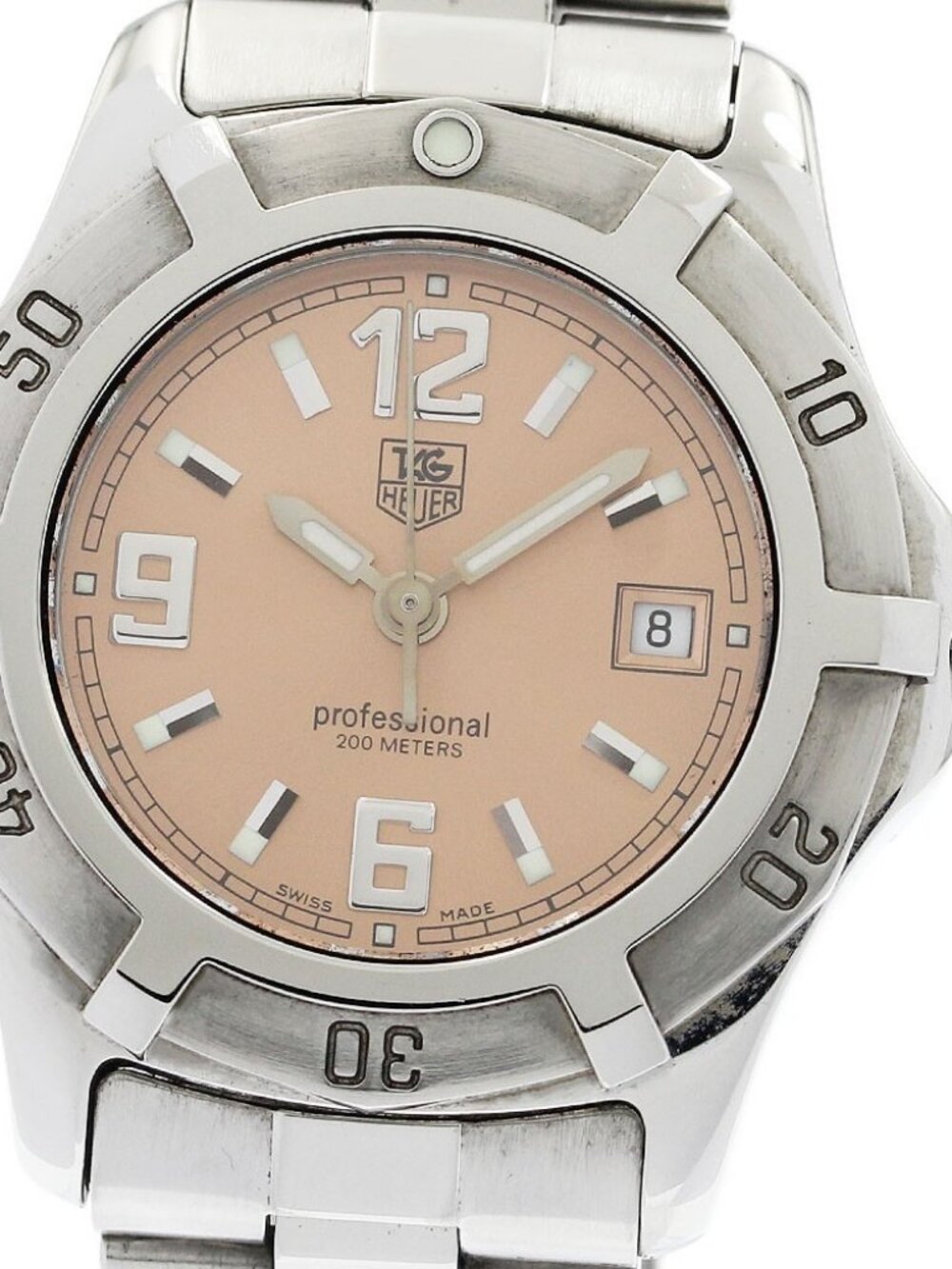 TAG HEUER 2000 Exclusive WN1314 Date pink Dial Quartz Ladies Watch_935213